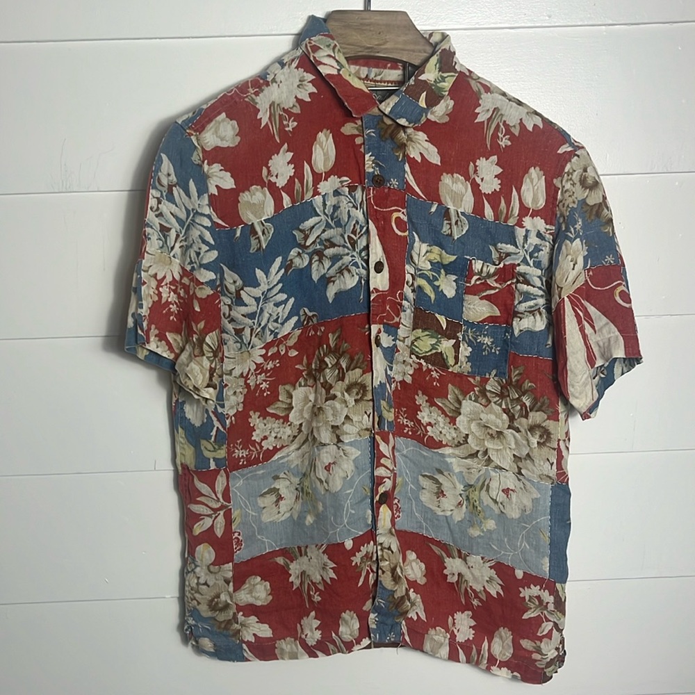 Robert Graham Classic Fit Button Up Shirt Men’s large  100% linen